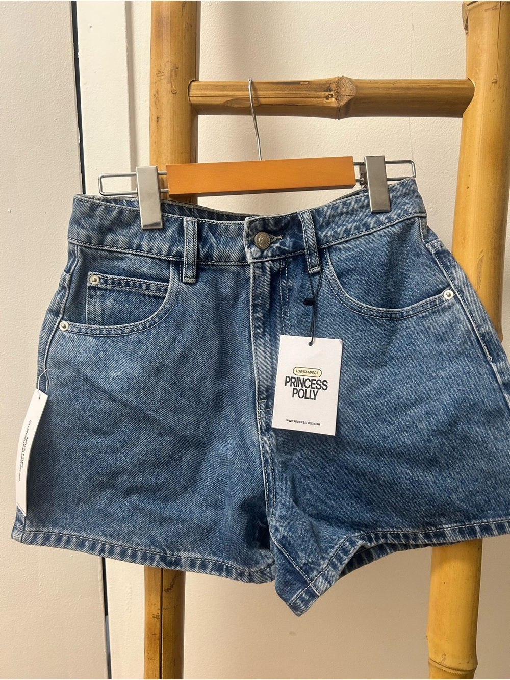SUMMER CLEARANCE 📣  | Princess Polly Mid-Rise Washed Blue Denim Shorts